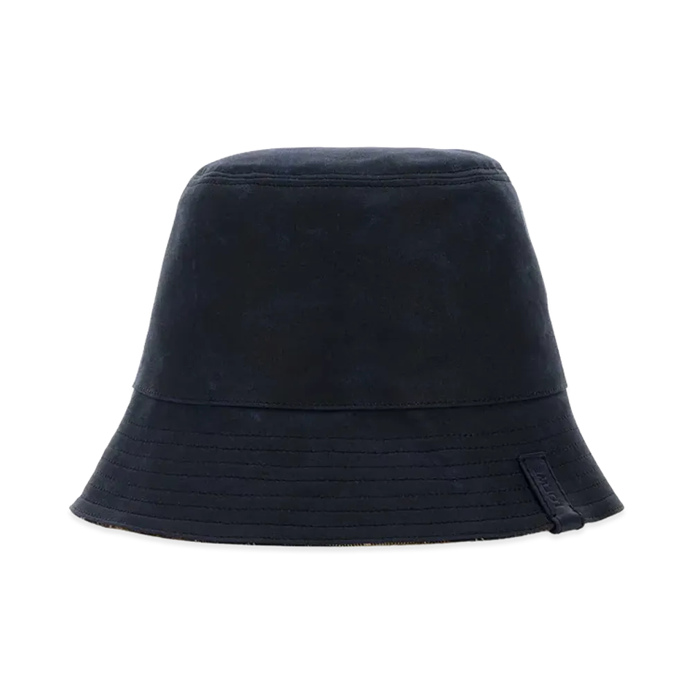 LOEWE Navy Blue Canvas Reversibile Bucket Hat "Blue"