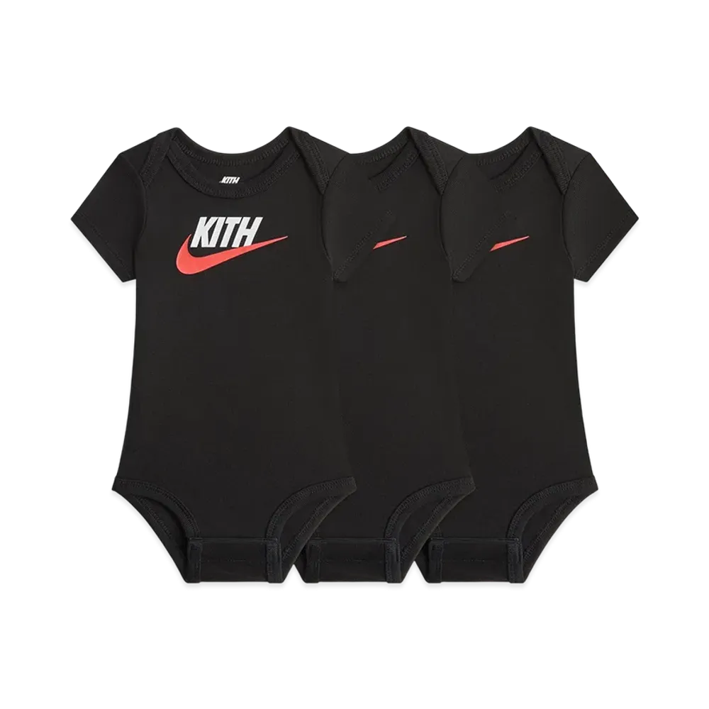 Kith Baby for Nike 3-Pack Bodysuit "Black"