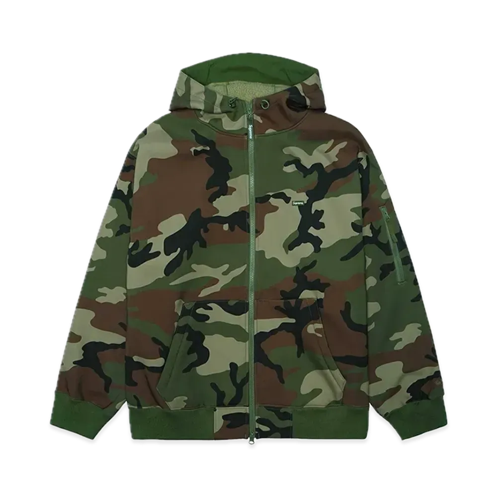 Supreme Windstopper Zip Up Hooded Sweatshirt "Woodland Camo"