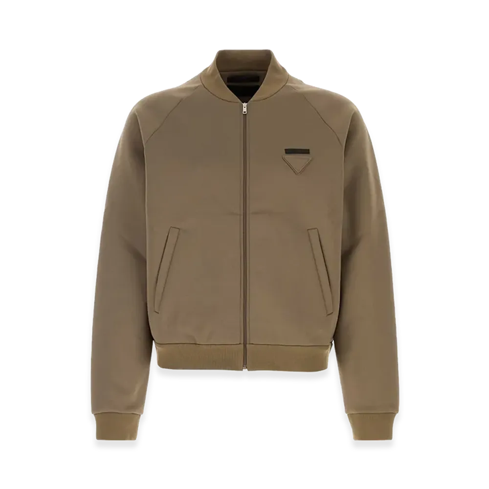 PRADA Mud Stretch Nylon Sweatshirt "Brown"