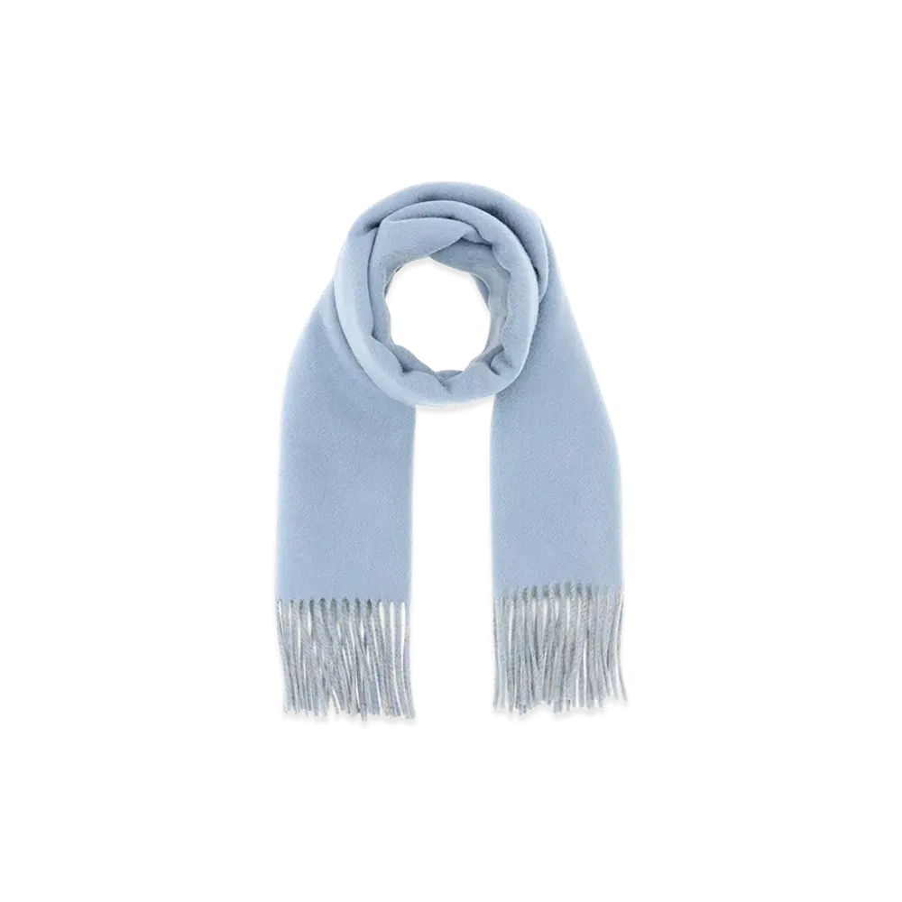 Burberry Light- Cashmere Reversible Scarf "Azure/Blue"