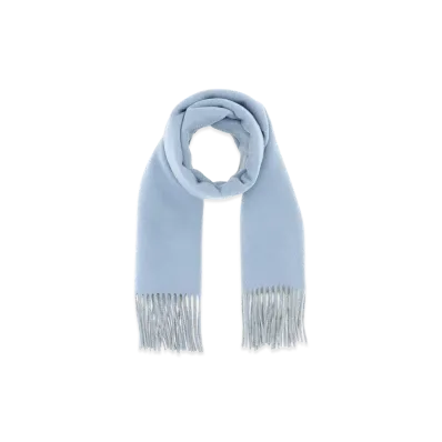 Burberry Light- Cashmere Reversible Scarf "Azure/Blue"