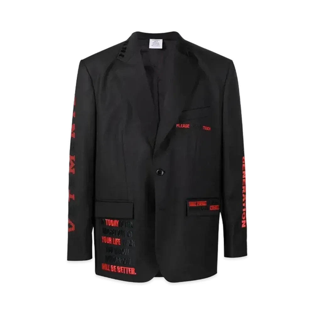 VETEMENTS Single Jacket "Black"