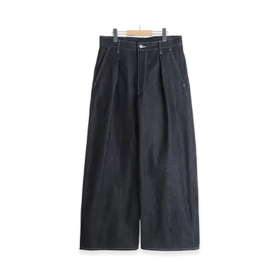 Graphpaper x ONLY ARK Selvage Denim Tuck Wide Pants "Indigo Rigid"