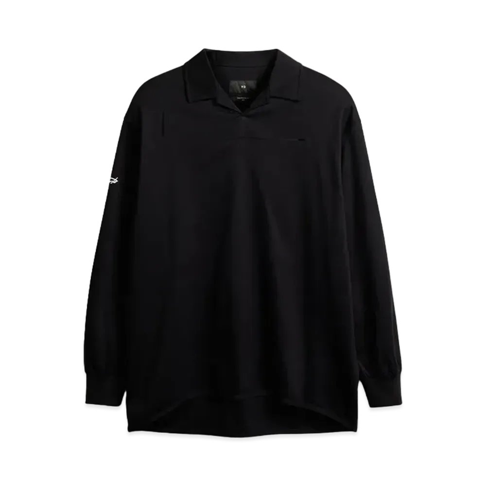 Y-3 x REAL MADRID Travel Long Sleeve Polo Shirt "Black"