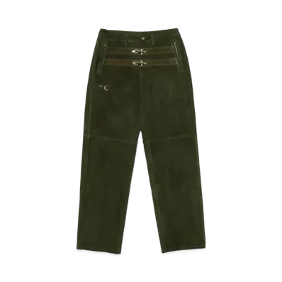 THUG CLUB Bio Soldier Leather Pants "Khaki"