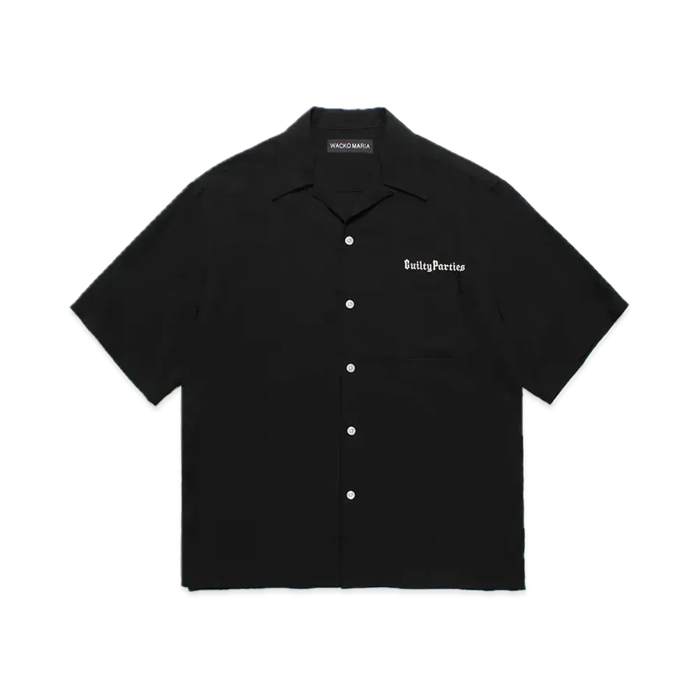 WACKO MARIA 50's Open Collar Shirt "Black"