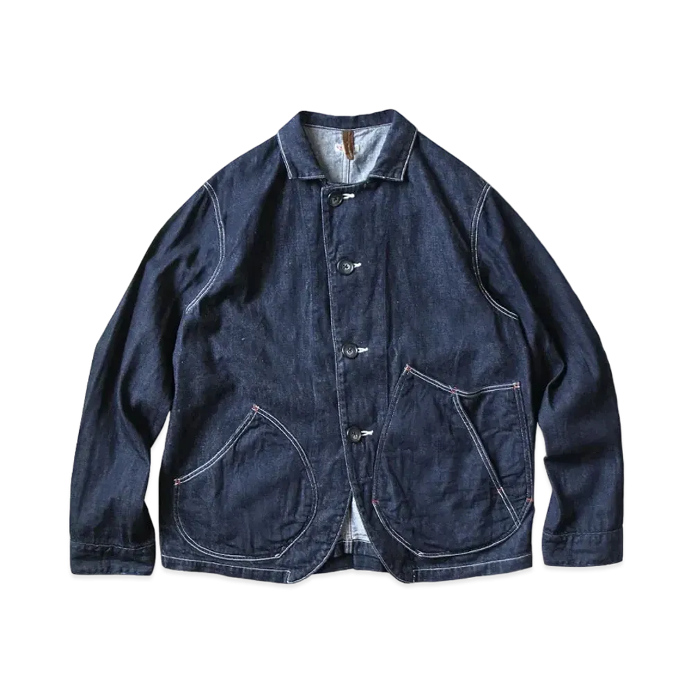 KAPITAL 11.5OZ DENIM X 8OZ DENIM RINGGOMAN COVER ALL "Indigo"