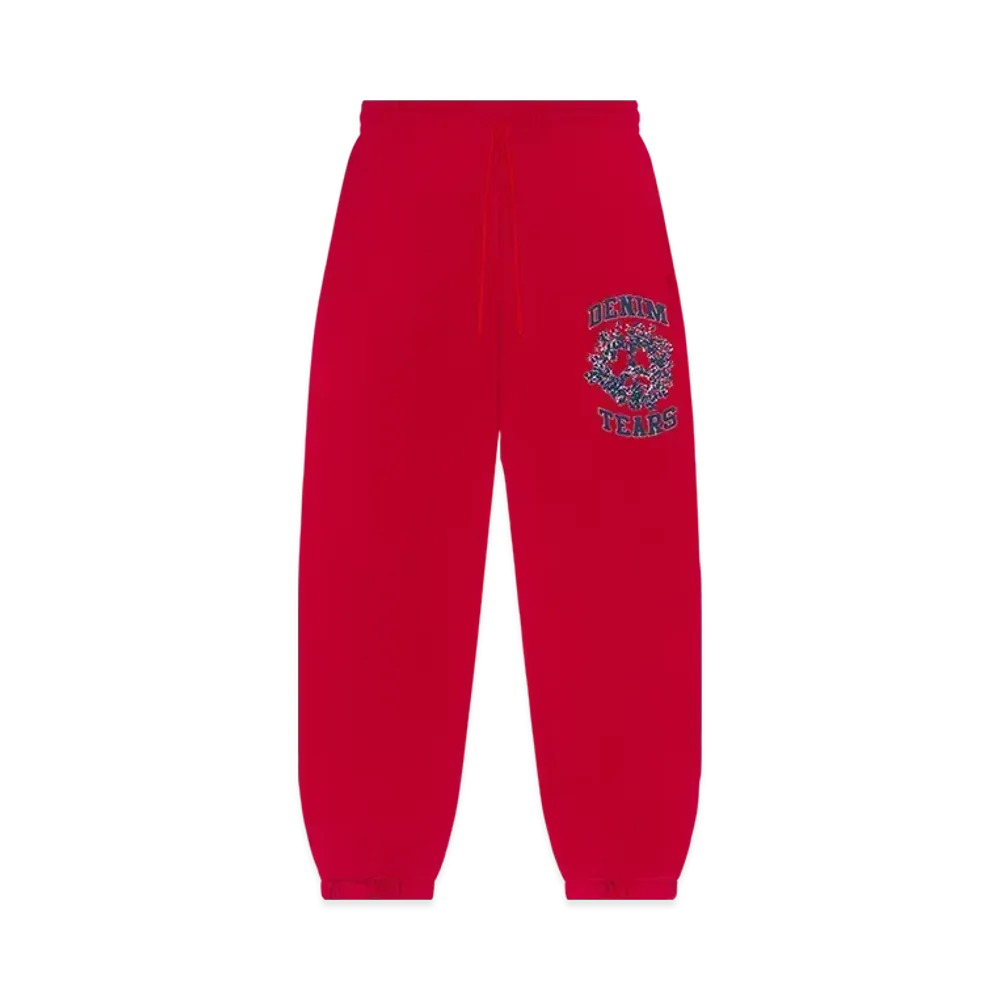 DENIM TEARS Denim University Sweatpants "Red"