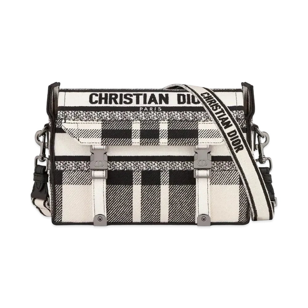 Dior Small Diorcamp Bag Check "Black/White"