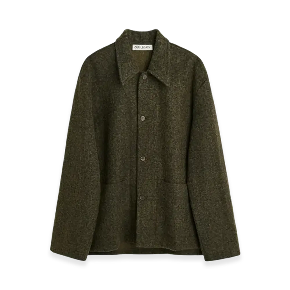 OUR LEGACY Haven Jacket Fuzz Wool "Black Moss"