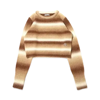 atmos pink Gradation Border Knit "Brown"