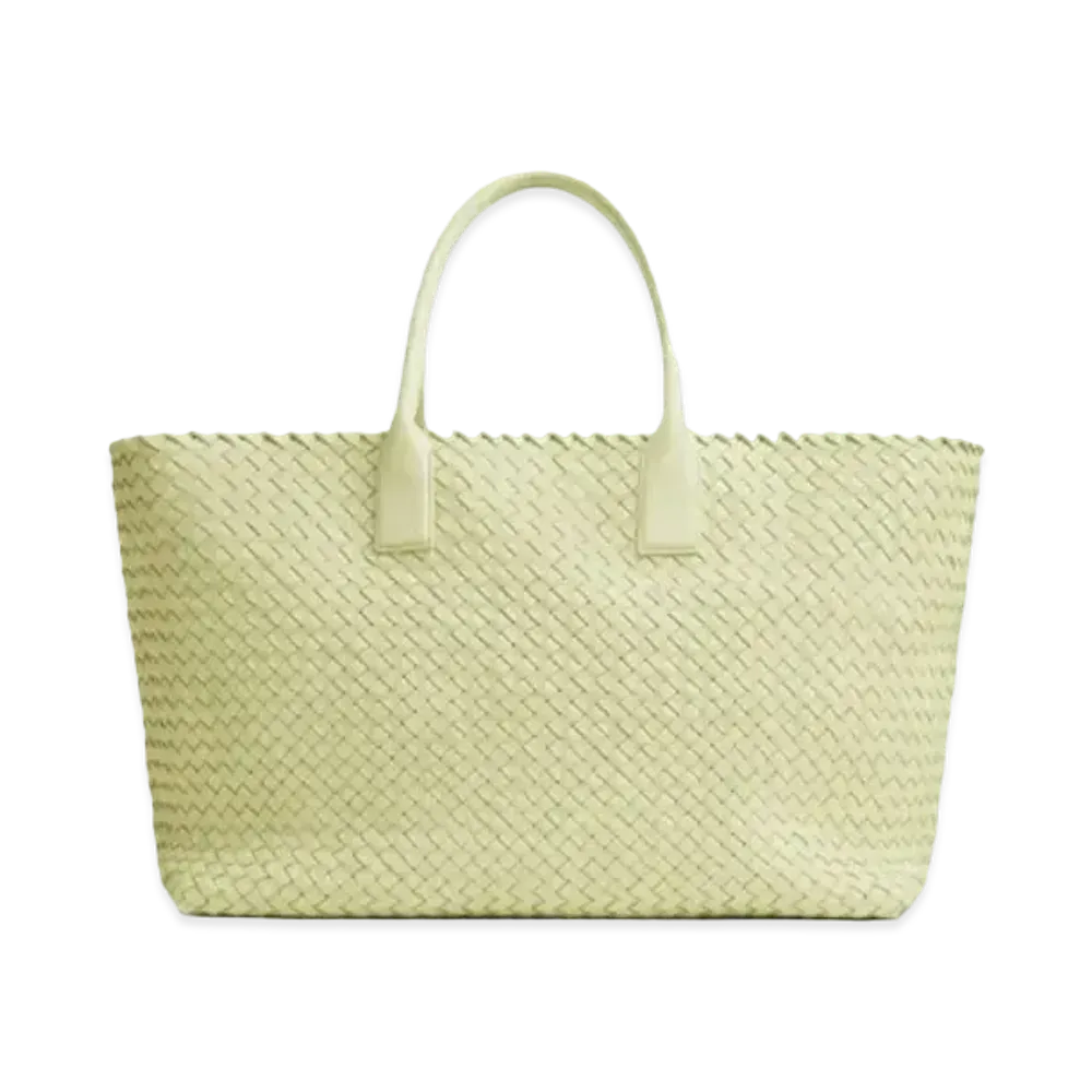 Bottega Veneta Intrecciato Leather Large Tote Bag "Lemon Washed"