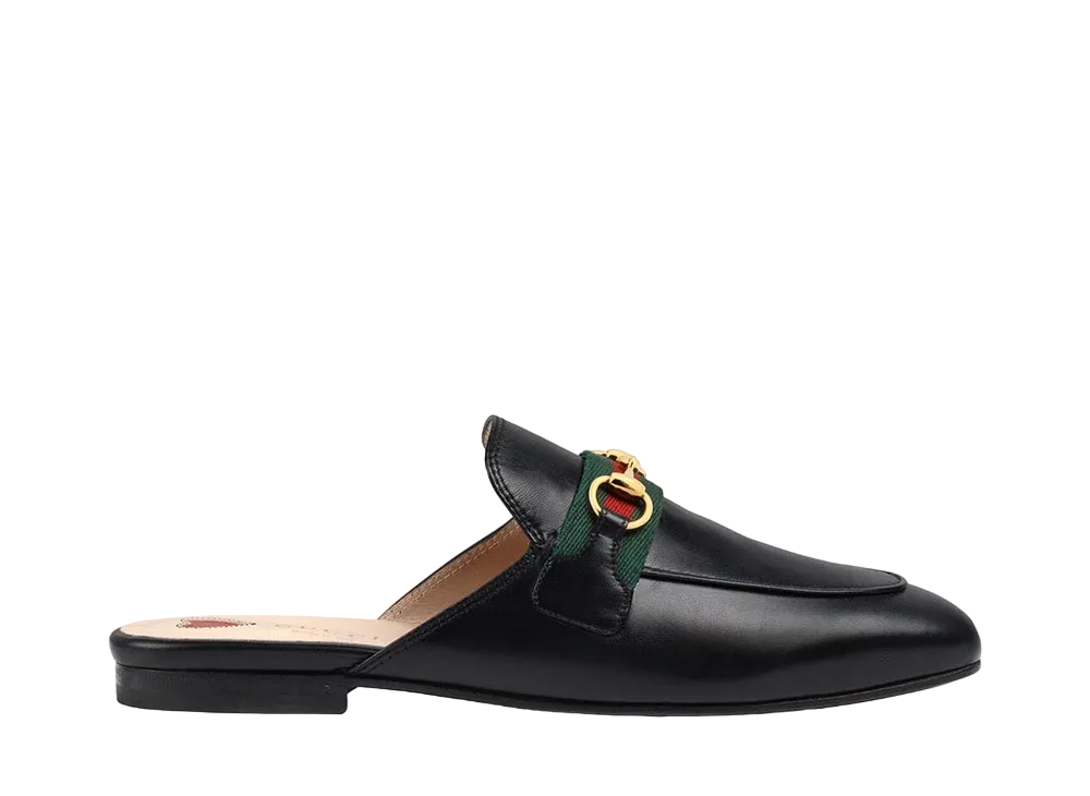 GUCCI Women's Princetown Leather Slipper "Black"