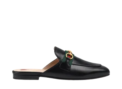 GUCCI Women's Princetown Leather Slipper "Black"