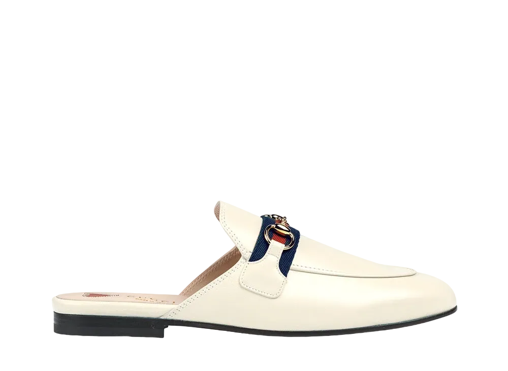 GUCCI Women's Princetown Leather Slipper "White"