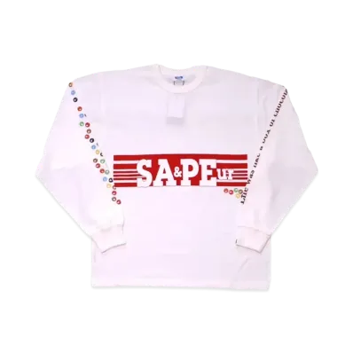 SAPEur Youth Toy Chocolate Long Sleeve L/S Tee "White"