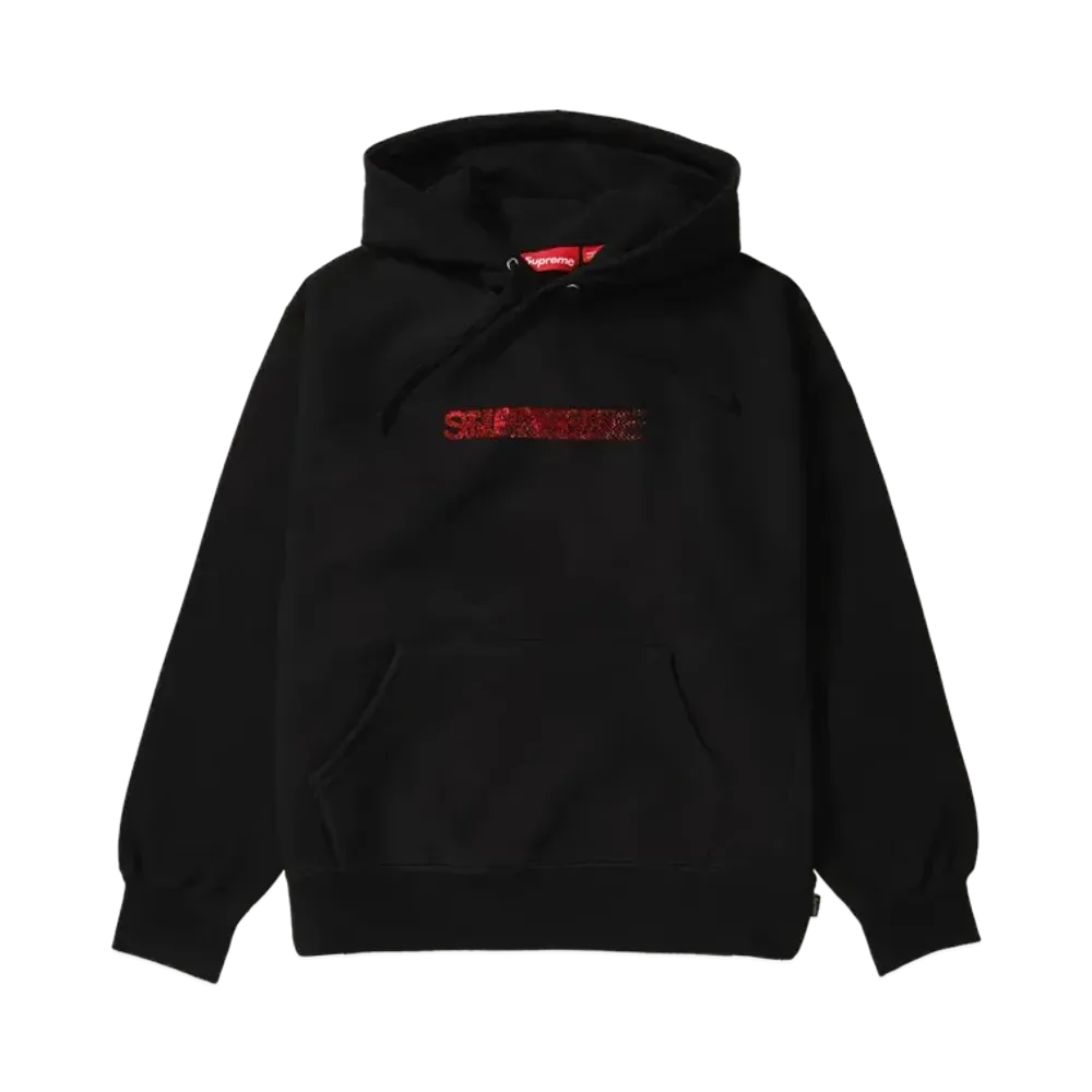 Supreme x Swarovski Motion Logo Hooded Sweatshirt "Black"