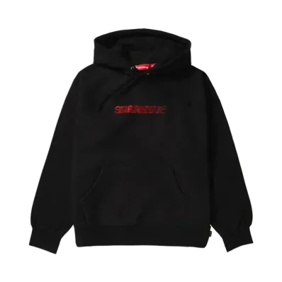 Supreme x Swarovski Motion Logo Hooded Sweatshirt "Black"