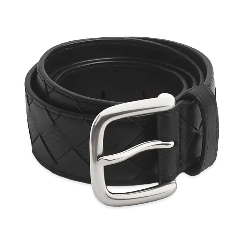 Bottega Veneta Intrecciato Belt "Black"