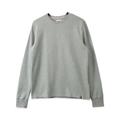 TOMMY JEANS Waffle Sweat T-Shirt Eu Model "LightGrayHether"