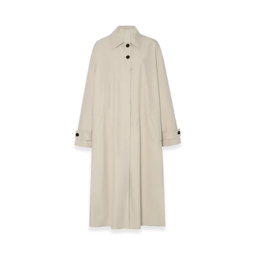 The Row Women's Lolana Cotton Coat "Porcelain"