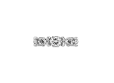 GUCCI Flora 18K Single Stone Ring "Silver"