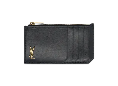 Saint Laurent Fragments Tiny Cassandre Card Holder "Black"