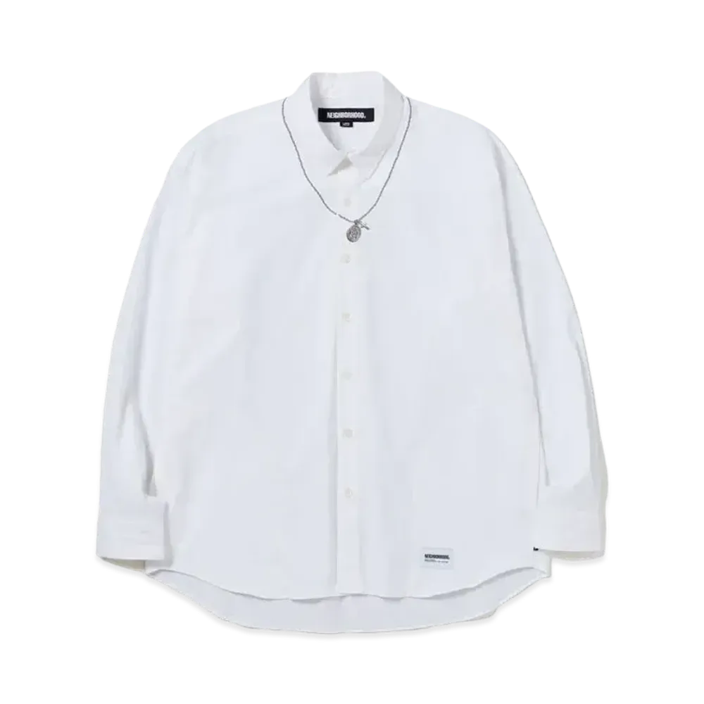 NEIGHBORHOOD Medal & Cross Embroidery Shirt LS "White"