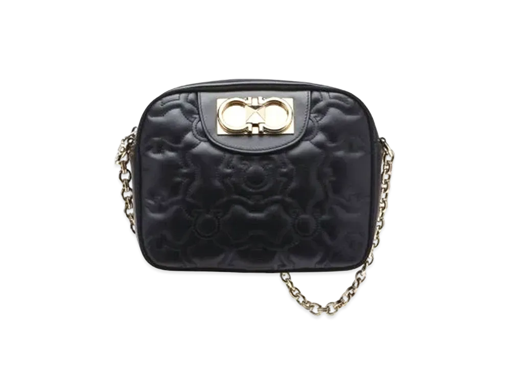 Salvatore Ferragamo Gancini Galore Camera Case "Black"