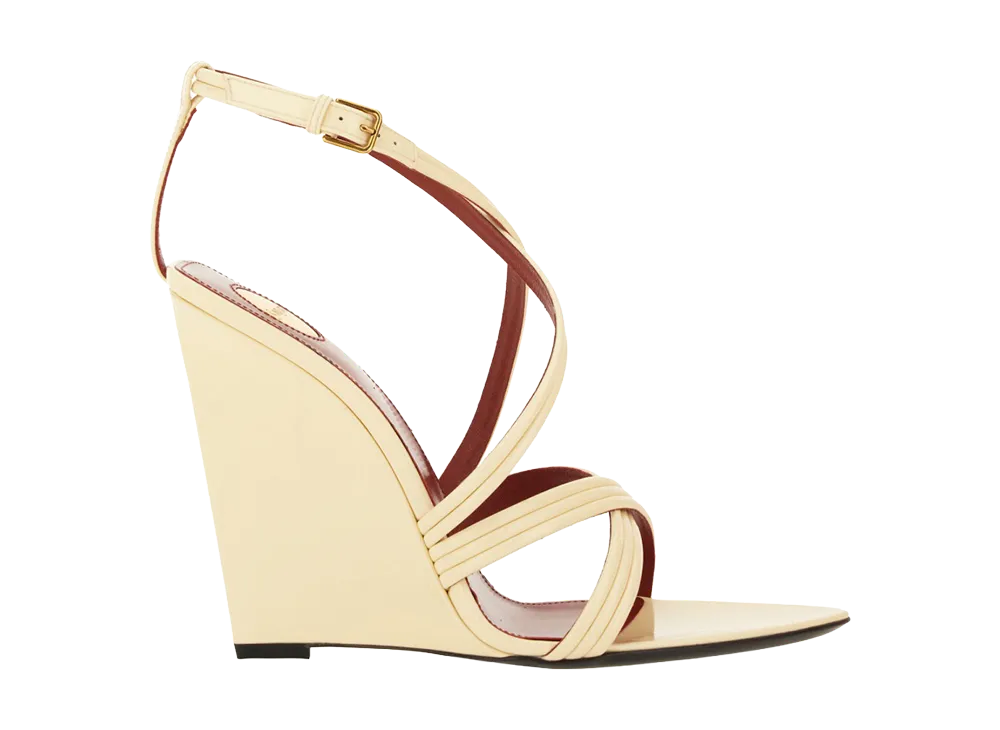 Saint Laurent Women's  Patent Sandals "Gold"