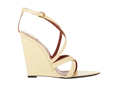 Saint Laurent Women's Patent Sandals "Gold"