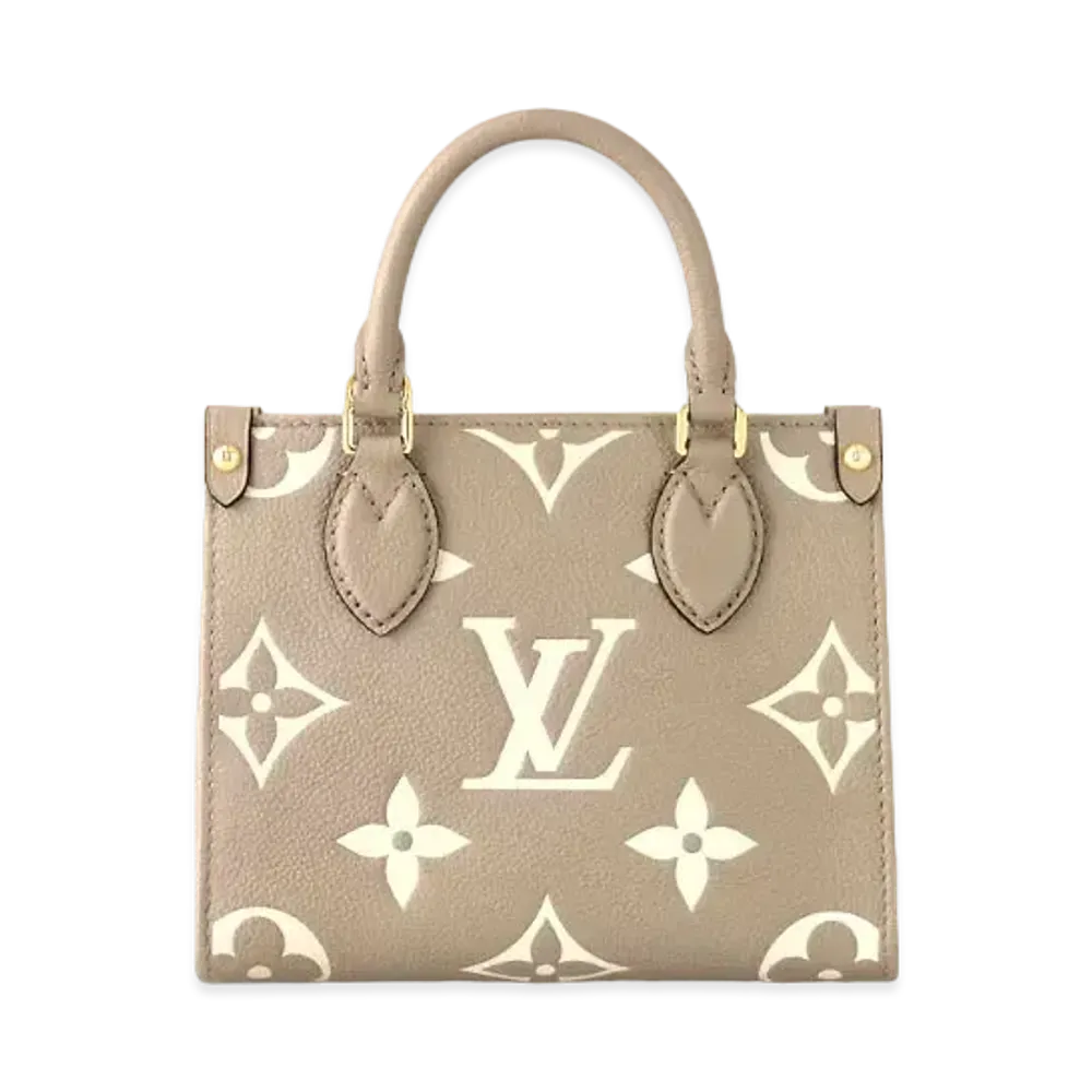 Louis Vuitton Onthego BB Bicolor Monogram Empreinte Leather "Turtledove"
