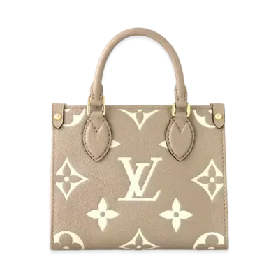 Louis Vuitton Onthego BB Bicolor Monogram Empreinte Leather "Turtledove"