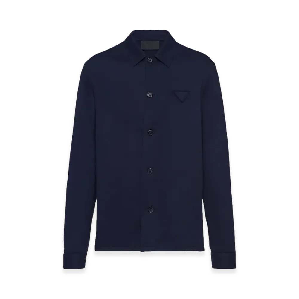 PRADA Wool Blend Shirt "Navy"