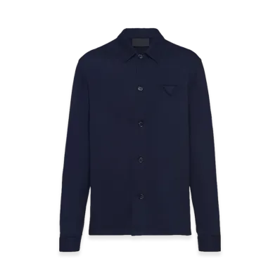 PRADA Wool Blend Shirt "Navy"