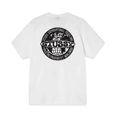 Stussy Worldwide Dot Tee "White"
