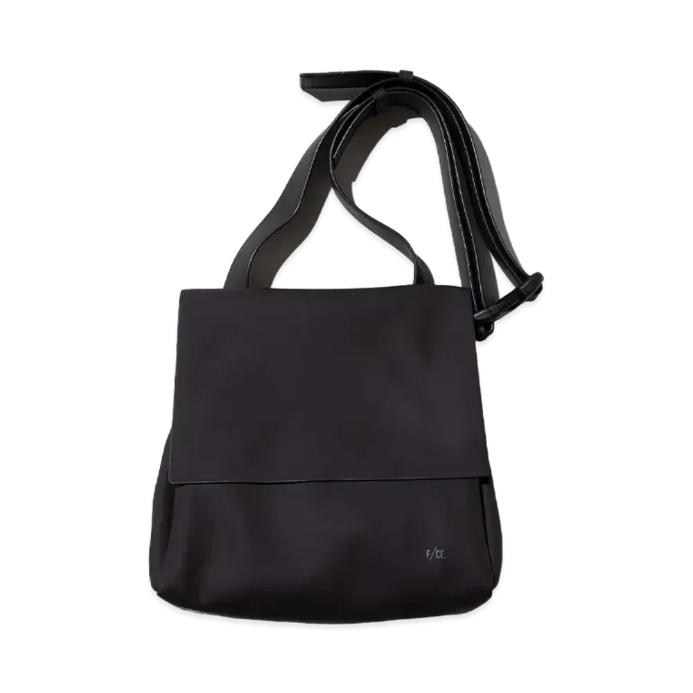 F/CE. Tech Leather Shoulder Bag "Black"