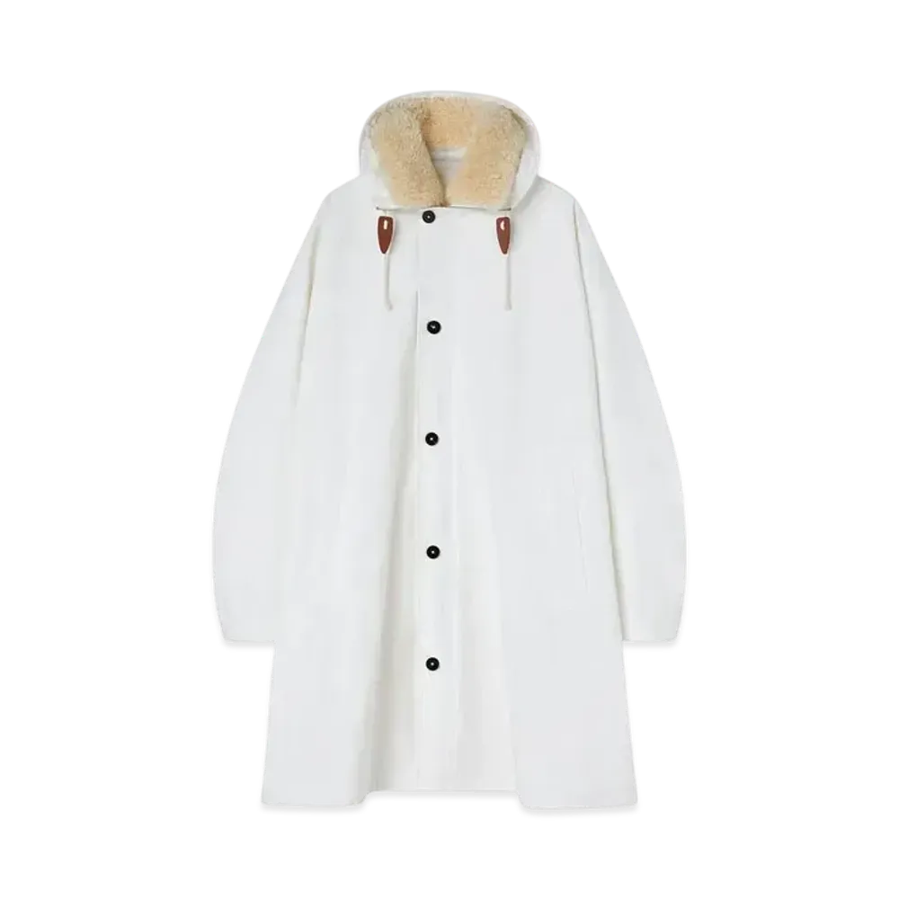 Jil Sander Men's Hooded Parka "Optic White"