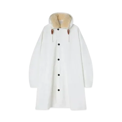Jil Sander Men's Hooded Parka "Optic White"