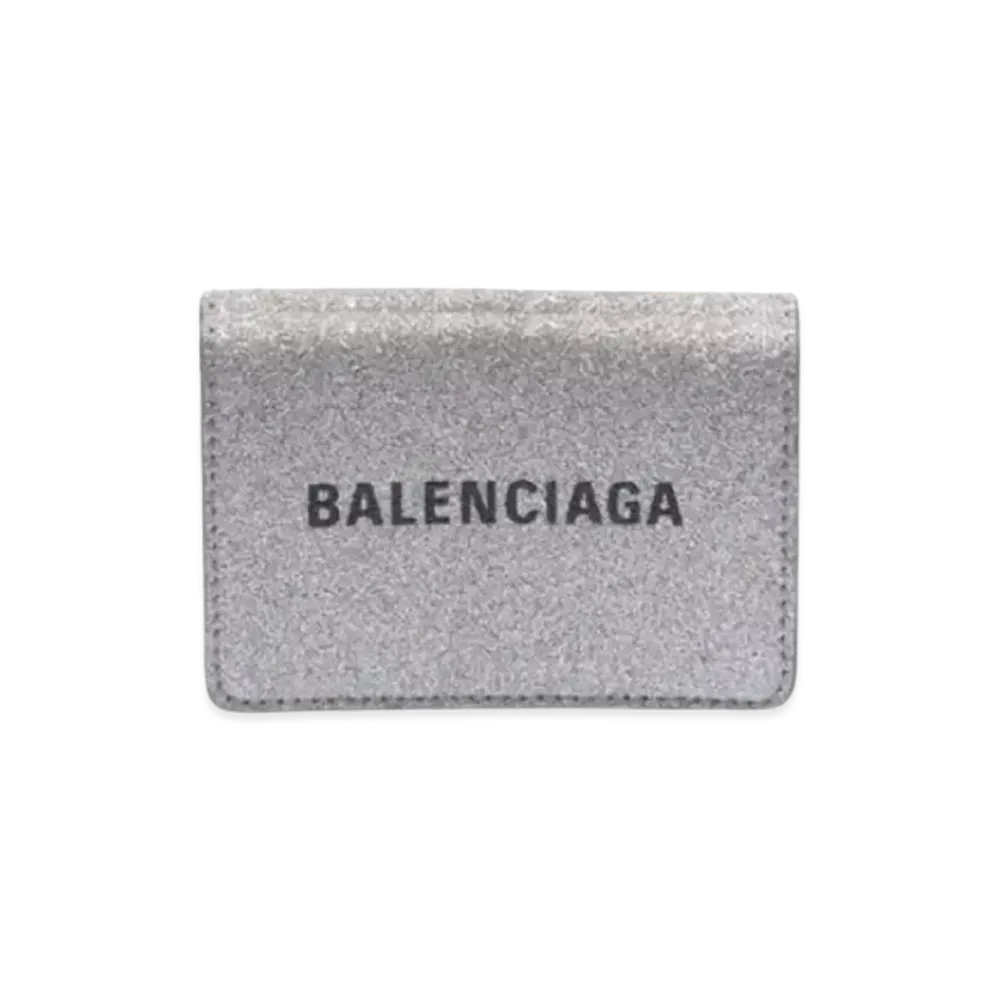 BALENCIAGA Everyday Everyday Shiny Mini Wallet "Silver"