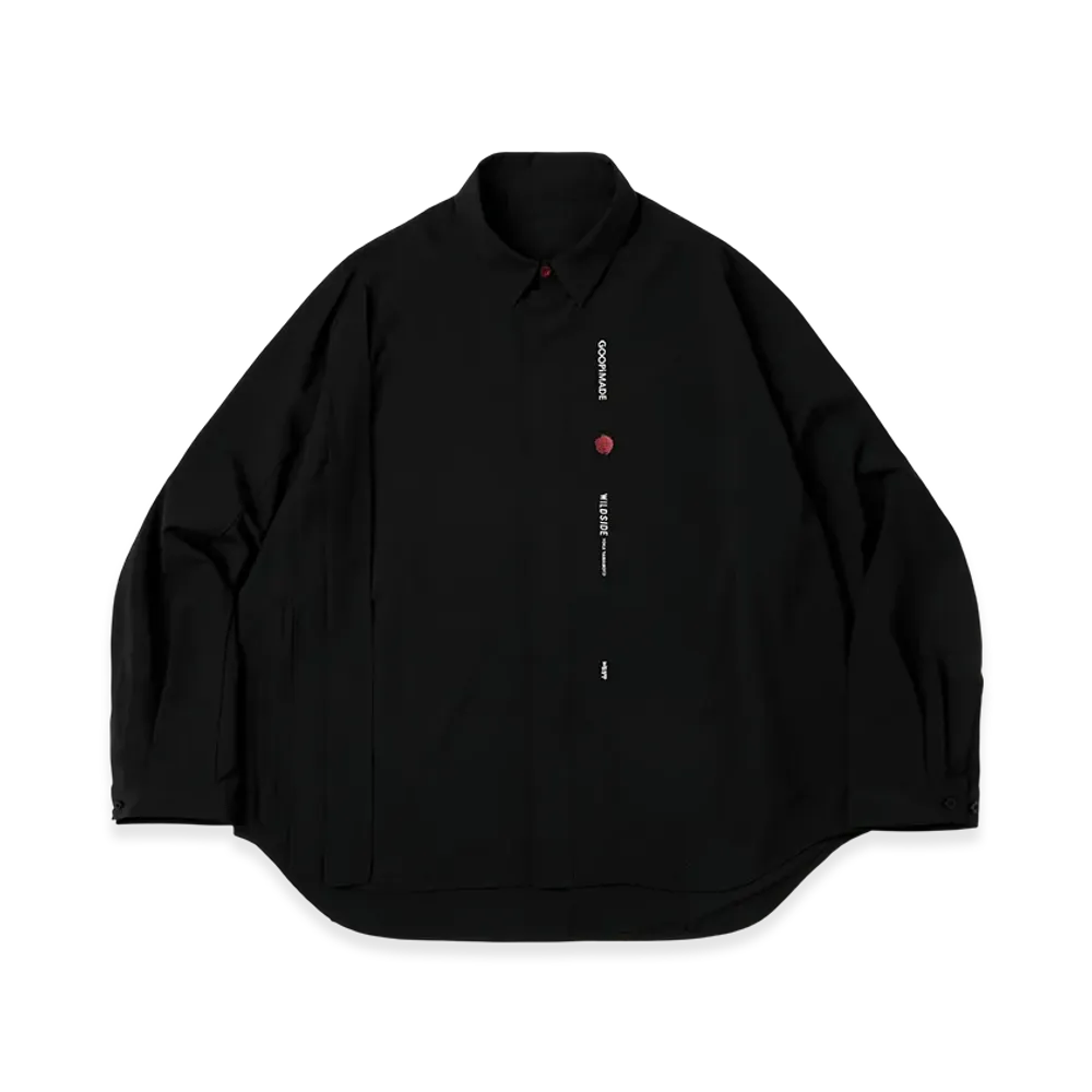 WILDSIDE YOHJI YAMAMOTO x GOOPiMADE Pleat Formal Shirt "Black"