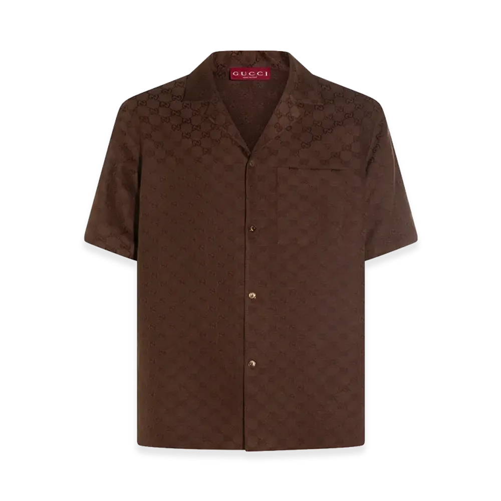 GUCCI 'GG' Canvas Shirt "Brown"