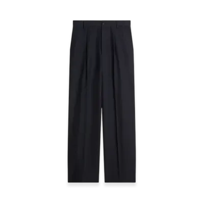 DRIES VAN NOTEN Wool Straight Pants "Navy"