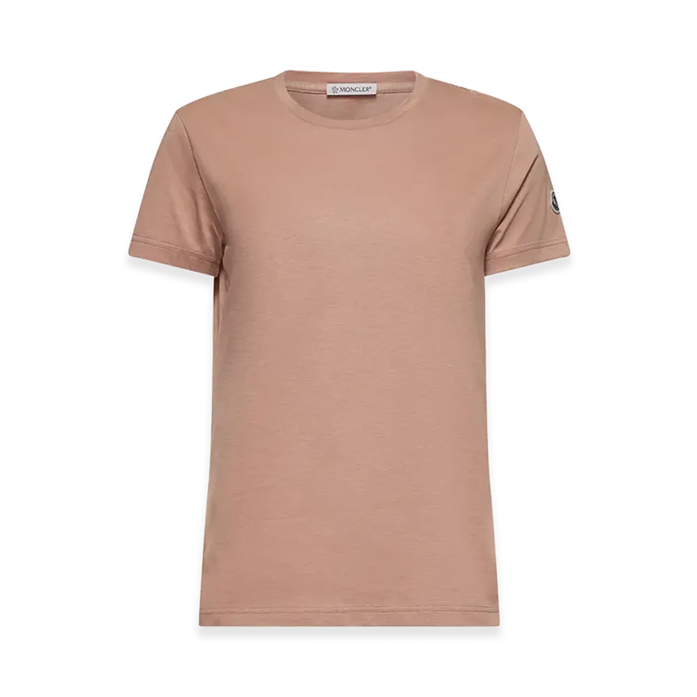 MONCLER Women's Logo Patch T-Shirt "Pink"