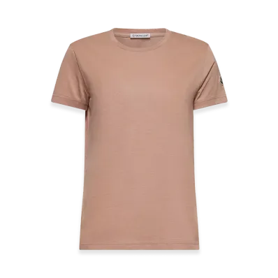 MONCLER Women's Logo Patch T-Shirt "Pink"