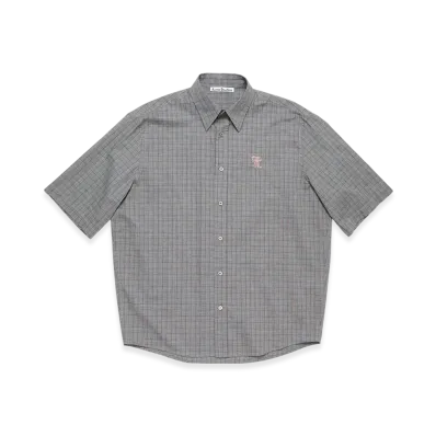 Acne Studios Short Sleeve Button-Up Shirt "Grey"