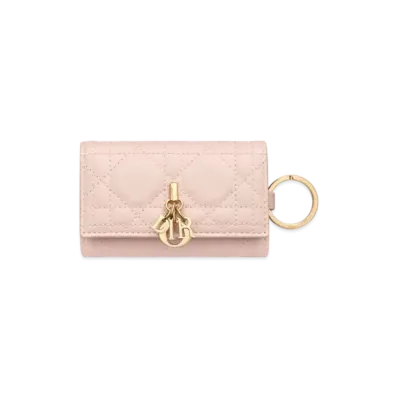 Dior My Dior Aster Key Case Cannage Lambskin "Powder Pink"