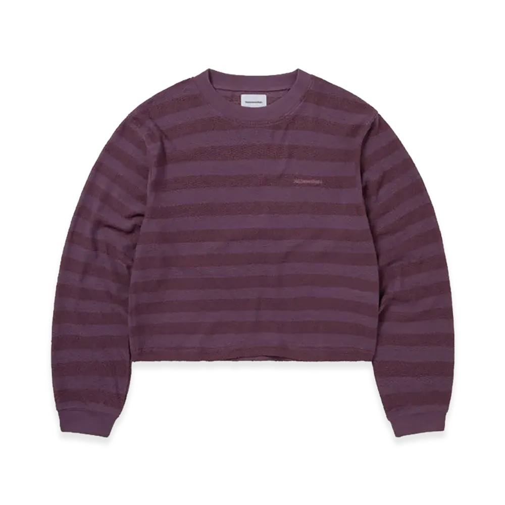 thisisneverthat Mesh Striped W Crewneck "Dried Rose"
