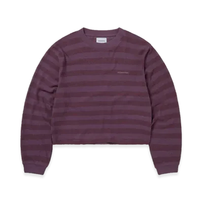 thisisneverthat Mesh Striped W Crewneck "Dried Rose"